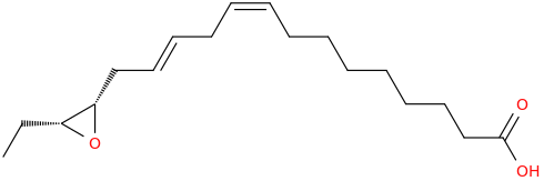 9,12 tetradecadienoic acid, 14 [(2s,3r) 3 ethyl 2 oxiranyl] , (9z,12e) 